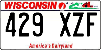 WI license plate 429XZF