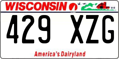 WI license plate 429XZG