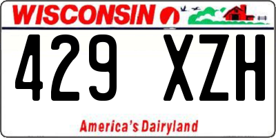 WI license plate 429XZH