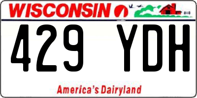 WI license plate 429YDH