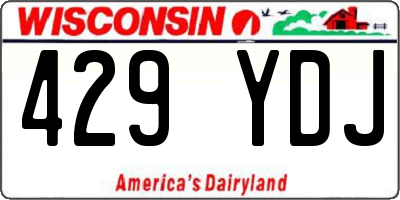 WI license plate 429YDJ