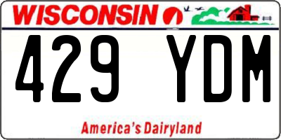 WI license plate 429YDM
