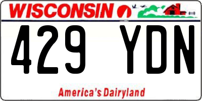 WI license plate 429YDN