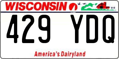 WI license plate 429YDQ