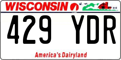 WI license plate 429YDR