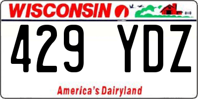 WI license plate 429YDZ