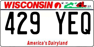 WI license plate 429YEQ