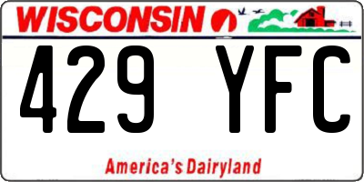 WI license plate 429YFC