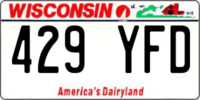 WI license plate 429YFD