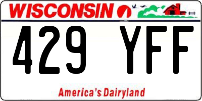 WI license plate 429YFF