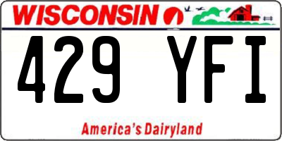 WI license plate 429YFI