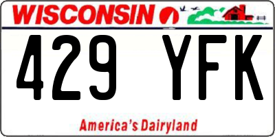WI license plate 429YFK