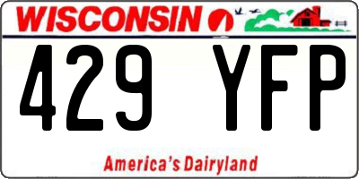 WI license plate 429YFP