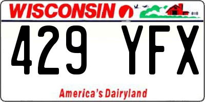 WI license plate 429YFX