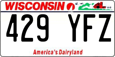 WI license plate 429YFZ