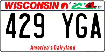 WI license plate 429YGA