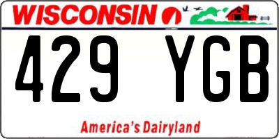 WI license plate 429YGB