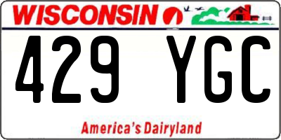 WI license plate 429YGC
