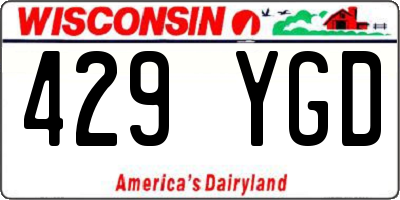 WI license plate 429YGD