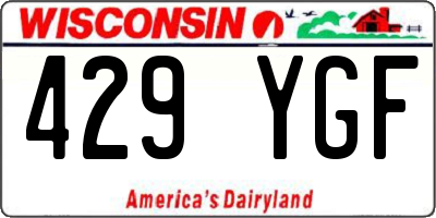 WI license plate 429YGF