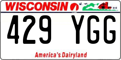 WI license plate 429YGG