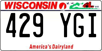 WI license plate 429YGI