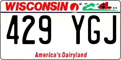 WI license plate 429YGJ