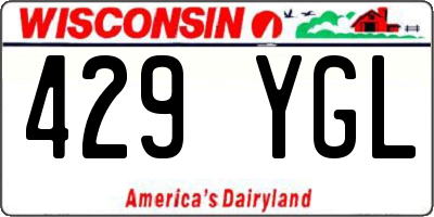 WI license plate 429YGL