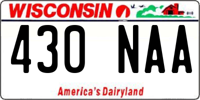 WI license plate 430NAA