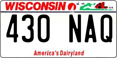 WI license plate 430NAQ