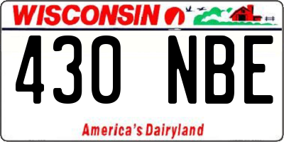 WI license plate 430NBE