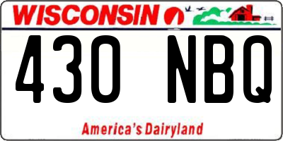 WI license plate 430NBQ