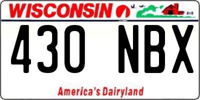 WI license plate 430NBX