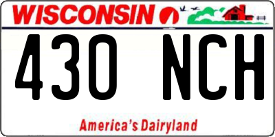 WI license plate 430NCH