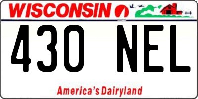 WI license plate 430NEL