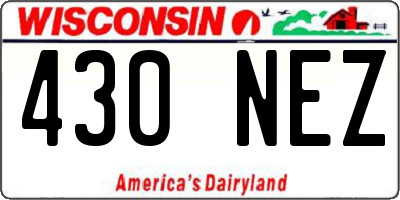 WI license plate 430NEZ