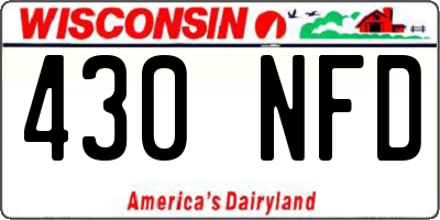 WI license plate 430NFD