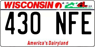 WI license plate 430NFE