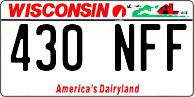 WI license plate 430NFF
