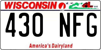 WI license plate 430NFG