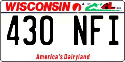 WI license plate 430NFI