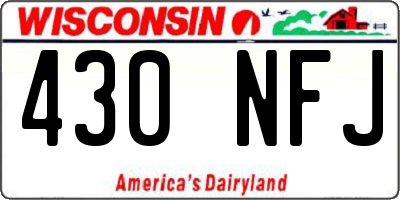 WI license plate 430NFJ