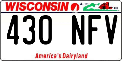 WI license plate 430NFV