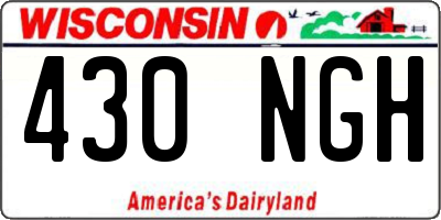 WI license plate 430NGH