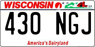WI license plate 430NGJ