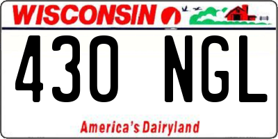 WI license plate 430NGL