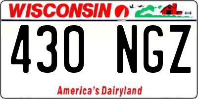 WI license plate 430NGZ