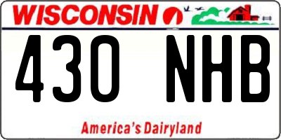 WI license plate 430NHB