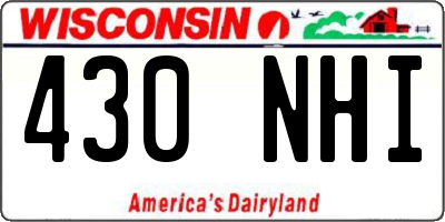 WI license plate 430NHI