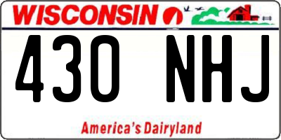 WI license plate 430NHJ